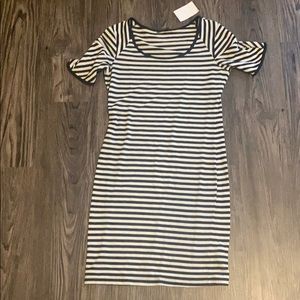 Soprano Black and white striped dress